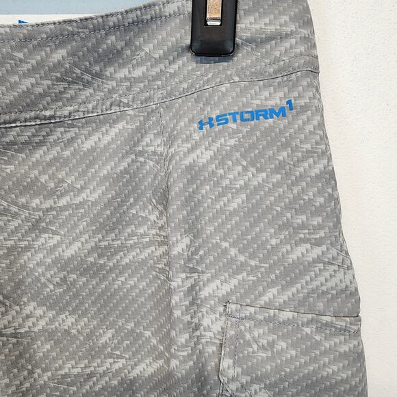 Under Armour UA Reblek Boardshorts Mens 32 Gray Blue 10" Inseam 1271514 - Picture 7 of 12